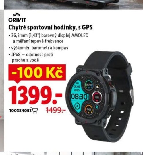 CRIVIT Chytré sportovní hodinky, s GPS
