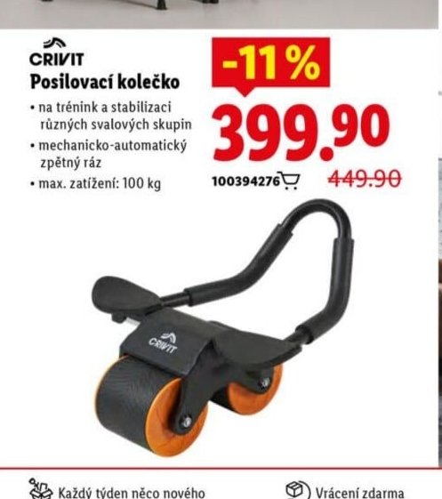 CRIVIT Posilovací kolečko