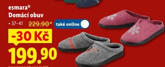Dámská domácí obuv Esmara