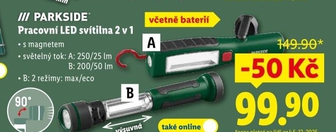 Pracovní LED svítilna Parkside