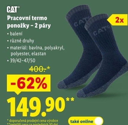 Pracovní termo ponožky Cat