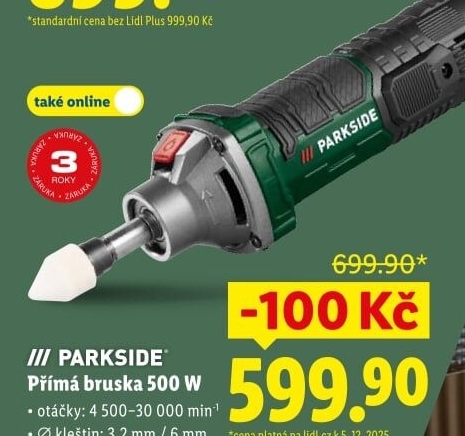 Přímá bruska Parkside