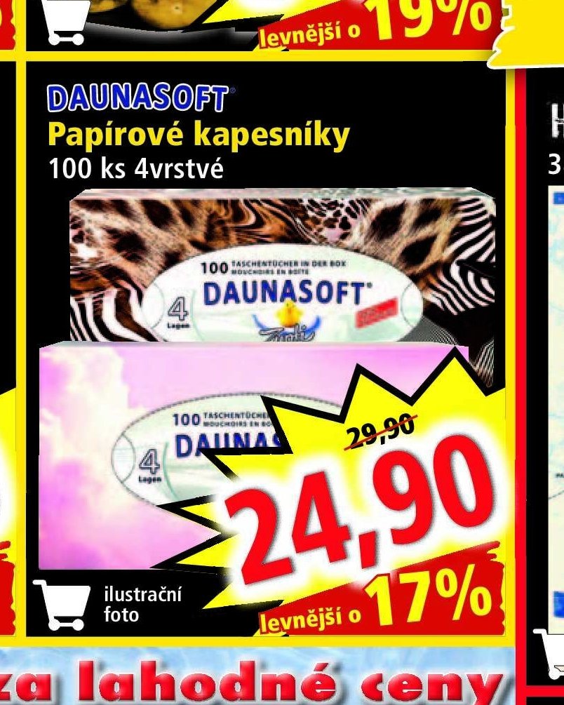 DAUNASOFT Papírové kapesníky
