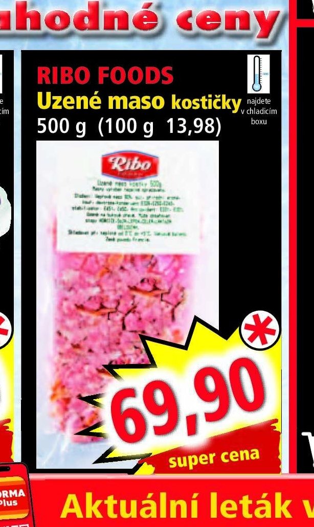 RIBO FOODS Uzené maso kostičky