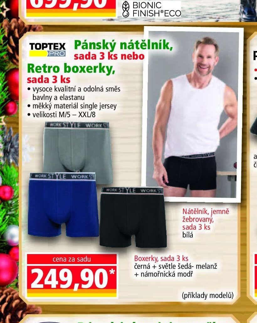 Pánské nátělník, boxerky, sada 3 ks