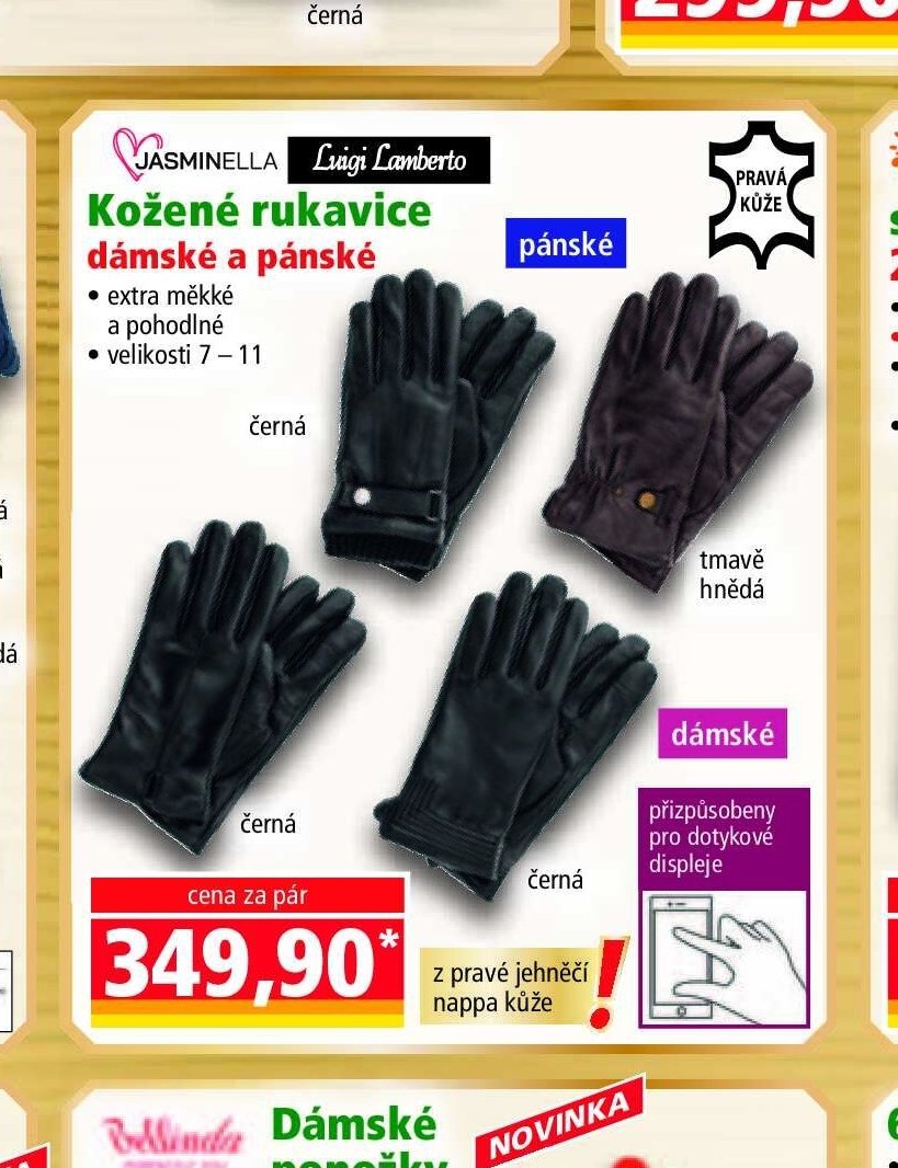 Kožené rukavice dámské a pánské