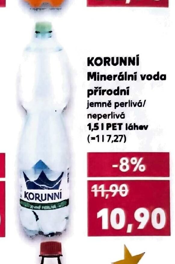 KORUNNÍ Minerální voda přírodní