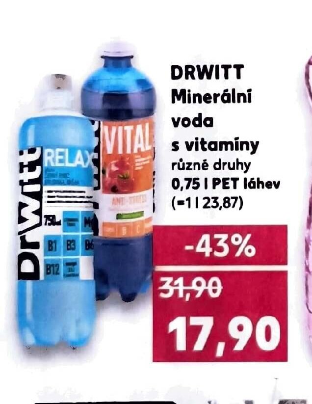 DRWITT Minerální voda s vitamíny