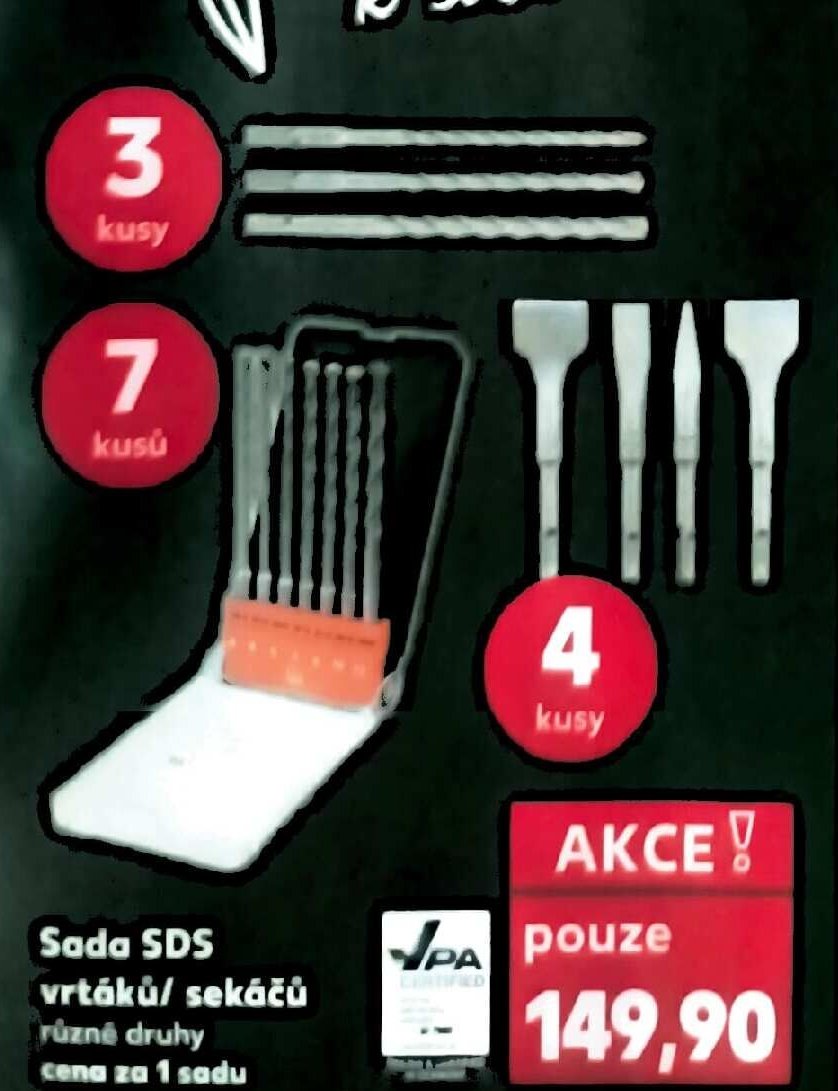 Sada SDS vrtáků/sekáčů