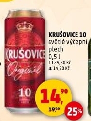 Pivo světlé výčepní 10° Krušovice
