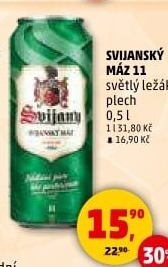 Pivo světlý ležák 11° Svijanský Máz Svijany