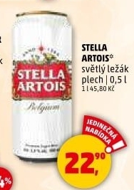 Pivo světlý ležák Stella Artois