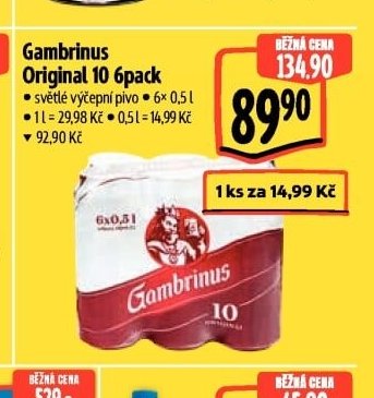 Gambrinus Original 10 6pack