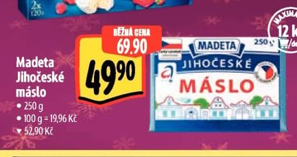 Madeta Jihočeské máslo