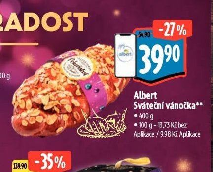 Albert Sváteční vánočka
