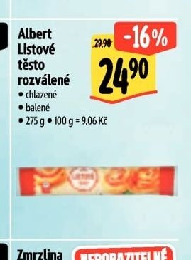 Albert Listové těsto rozválené