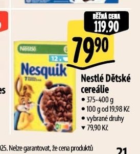 Nestlé Dětské cereálie