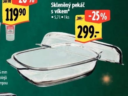 Skleněný pekáč s víkem* - Albert akcniletaky.com