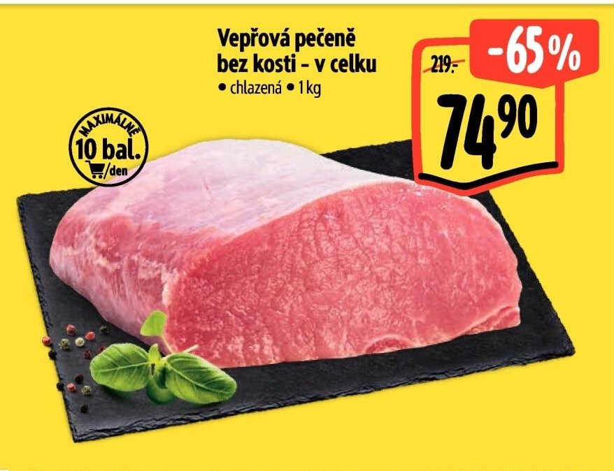 Vepřová pečeně bez kosti - v celku