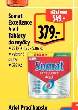 Somat Excellence 4 v 1 Tablety do myčky