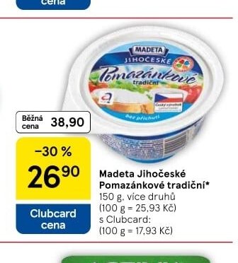Madeta Jihočeské Pomazánkové tradiční
