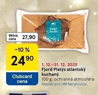 Fjord Platýs atlantský kuchaný