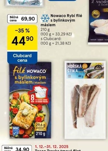 Nowaco Rybí filé s bylinkovým máslem