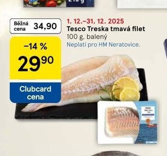 Tesco Treska tmavá filet