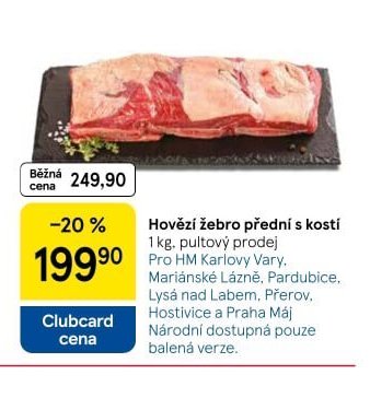 Hovězí žebro přední s kostí