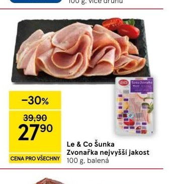 Le & Co Šunka Zvonařka nejvyšší jakost