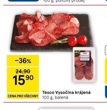Tesco Vysočina krájená