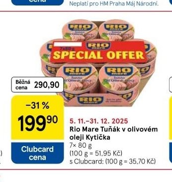 Rio Mare Tuňák v olivovém oleji Kytička