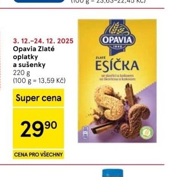 Opavia Zlaté oplatky a sušenky
