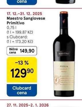 Maestro Sangiovese Primitivo