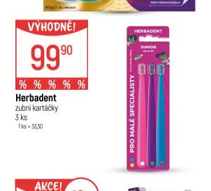 Herbadent zubní kartáčky