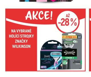 Na vybrané holicí strojky značky Wilkinson