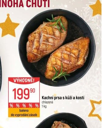 Kachní prsa s kůží a kostí