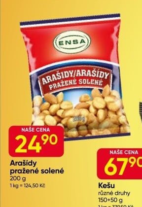 Arašídy pražené solené
