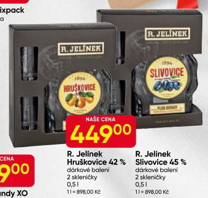 Pálenka Hruškovice Rudolf Jelínek - dárkové balení