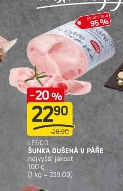 LE&CO ŠUNKA DUŠENÁ V PÁŘE