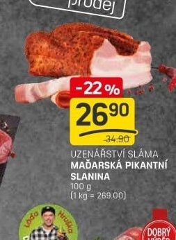 UZENÁŘSTVÍ SLÁMA MAĎARSKÁ PIKANTNÍ SLANINA
