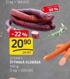 STEINEX ŠTÝRSKÁ KLOBÁSA