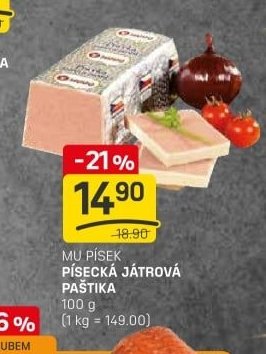MU PÍSEK PÍSECKÁ JÁTROVÁ PAŠTIKA