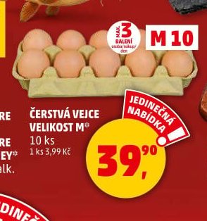 Čerstvé vejce vel. M