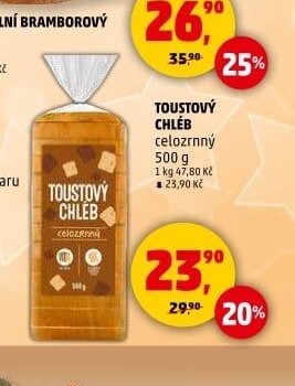 Toustový chléb celozrnný