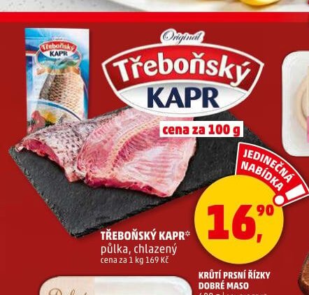 TŘEBOŇSKÝ KAPR půlka, chlazený