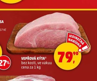 VEPŘOVÁ KÝTA bez kosti, ve vakuu