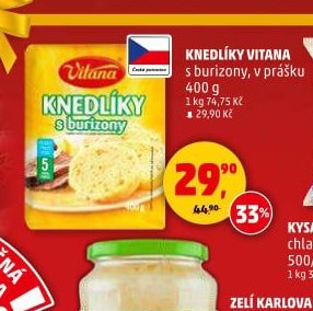 KNEDLÍKY VITANA s burizony, v prášku 400 g