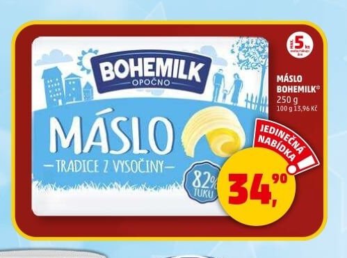 Máslo Bohemilk