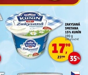 Zakysaná smetana 15% Kunín